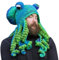 Genérico Lustige Oktopus-Strickmütze, Wintermütze für Eltern und Kinder, bequem, dicke Strickmütze, Warmweiß, One Size