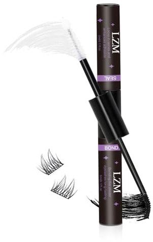 LZM Colle Faux Cils Individuel - Colle a Faux Cils Colle Cils Individuels Lash Bond Et Seal 2 in 1 Forte Tenue Colle Extension Cils Diy Cluster Lashes