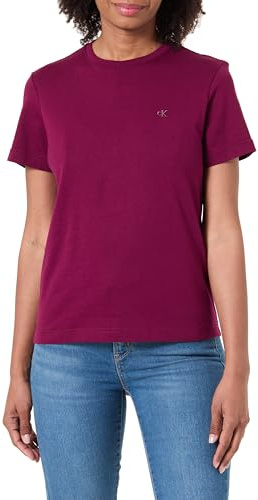 Calvin Klein Damen Archive Jersey Crew Tee EU LV047B224G Tees, Violett (Berry Glaze), L, Violett (Berry Glaze), L