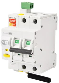 gloca Interruttore Magnetotermico Wi-Fi Smart Con App Tuya Smart Riarmo Automatico 3M 2P 32A 220V