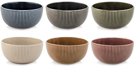 H&H Set 6 Ciotole Land In New Bone China Cc 660
