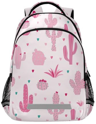 Yopersonalizes Sac à dos pour garçons et filles, cartables en forme de cœur de cactus pour école primaire primaire et secondaire, sac à dos pour adolescent université