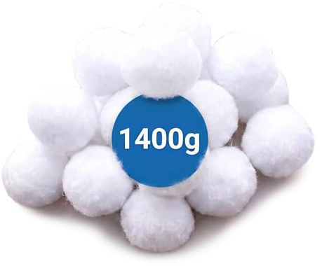 VIALIA Filterbälle Pool für Sandfilteranlagen, 1.400 g Filtermaterial | als Alternative zu Filtersand/Filterglas, waschbar und wiederverwendbar, leichtes Handling, meerwassergeeignet