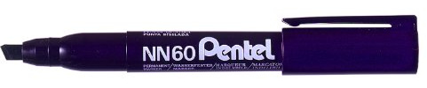 Pentel NN60-AO Permanent-Marker Marking Onyx 1481, Keilspitze Rot
