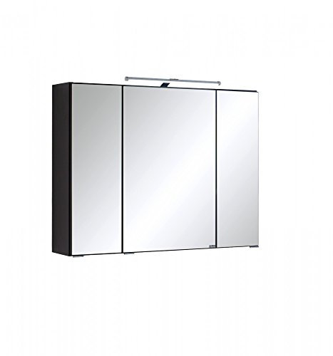 Held Möbel 004.1.0042 Spiegelschrank, Holzwerkstoff, anthrazit, 20 x 80 x 66 cm