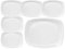 Set Da 6 Piatto Rettangolare Piano Linea Parma Grande 24 X 34 Cm