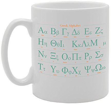 Coralgraph Inc MG2156 Greek Alphabet Alpha Education Novelty Gift Printed Tea Coffee Ceramic Mug