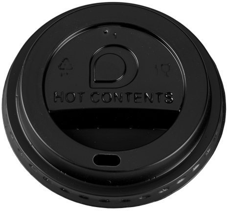 Thali Outlet® - 1000 x Sip-Though Lids Paper Cups Disposable Biodegradable - Black or White - 8oz 10oz 12oz 16oz 20oz Sizes (Black, 10oz-20oz)