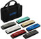 East Top 7 Tasten Mundharmonikaset verpackt, 10 Löcher T003 Professional Diatonic Blues Harmonica set, A-, B-, C-, D-, E-, F-, G-Taste