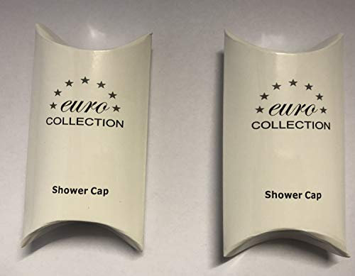 Individually Boxed Disposable, Shower Caps, Boxed Waterproof Elastic Bath Caps. Perfect for Travels, B&B, Guesthouses - Pack of 50 - Euro