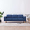 vidaXL Sofa 3-Sitzer mit Rückenkissen Sitzkissen Design Loungesofa Polstersofa Couch Lounge Stoffsofa Sitzmöbel Wohnzimmer Stoff Holzrahmen Blau