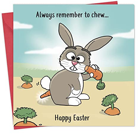 Twizler Lustige Osterkarte mit Hase - Lustige Osterkarte - Humorvolle Osterkarte - Ostergeschenke