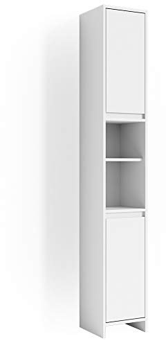 Vicco Badschrank Emma, Badezimmerhochschrank, Weiß, 30 x 190 cm