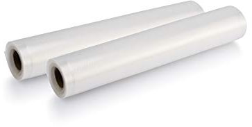 Wilfa Vakuumierfolien - 2 Rollen Folienbeutel in der Größe 28x300cm, passend für alle Vakuumierer von Wilfa, transparent