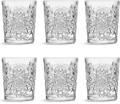 Bicchieri Hobstar della Libbey - 355 ml/ 35,5 cl - Set di 6 - Design vintage - Lavabili in lavastoviglie - Di alta qualità