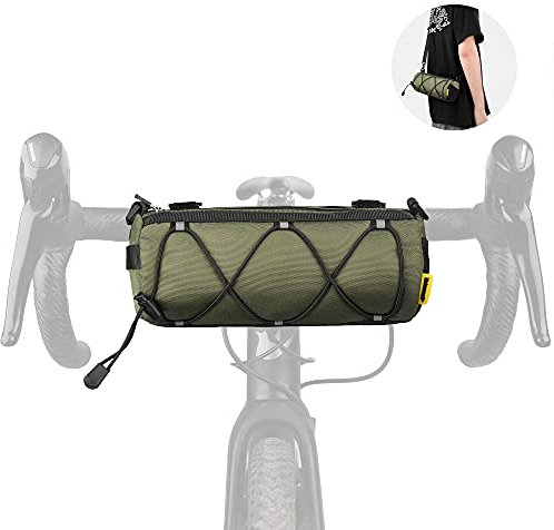 Rhinowalk Fahrrad Lenkertasche Vordertasche Fahrradtasche Aufbewahrungstasche mit Schultergurt für Rennrad Mountainbike Radfahren Reisen