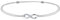 J.Endéar Infinity Fußkettchen Damen Mädchen Silber 925 Handarbeit Kordel Armband Liebe Freundschaft Geschenk 34cm verstellbar, Grau