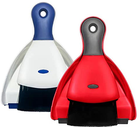 Pelle Balayette, brosses pour le nettoyage voitures - Lot de 2 pcs Blanc Rouge
