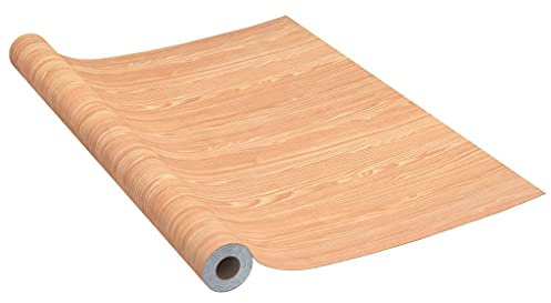 vidaXL Möbelfolie Selbstklebend Opak Klebefolie Küchenfolie Schrankfolie Dekofolie Möbel Küche Tür Fenster Folie Ahorn 500x90cm PVC