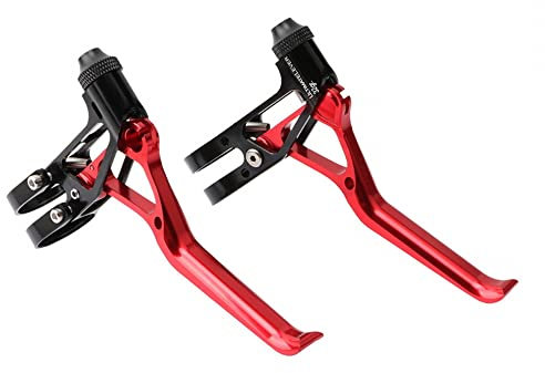 MiOYOOW 1 par de palancas de freno de bicicleta de aleación de aluminio, palanca de freno en V ajustable para bicicleta de carretera BMX