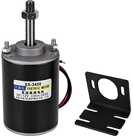 Mini Dauermagnet Gleichstrommotor, 12V Dauermagnet DC Motor Hochgeschwindigkeit Niedrige Lärm Für DIY Generator Ideal für Heimwerker CW/CCW-Steuerung 3500RPM Elektromotor und 3420 DC Motor Halterung