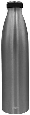 Steuber Botella térmica de 750 ml, color plateado, doble pared, acero inoxidable, antigoteo