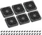 PATIKIL 40mm Cooling Fan Filter with Screw, 6 Pack ABS Ventilator Grill Protector Guard for Fan Protective Cover DIY, Black