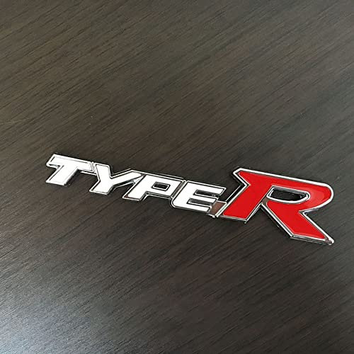 Leenax Enterprises 3D-Autoaufkleber LegierungMetall Buchstabe Emblem Abzeichen Aufkleber Deko Karosserie Heckklappe, für Type R Racing Type S Sport Logo Civic Accord CRV Hrv City CRIDER,B