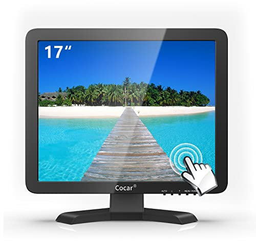 POS Touchscreen Monitor - 17 LED Display, 1280x1024 Resolution, USB & VGA Connectivity for POS PC Cashier Restaurant Bar Coffee Store