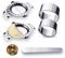 Machine à raviolis en acier inoxydable - Presse à empanadas avec coupe-pâte, ensemble de machine à raviolis et cutter pour pastelitos, boulettes chinoises, Pierogi, Calzone, Turnovers, 2 tailles (5