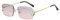 kachawoo Rahmenlose Rechteck Sonnenbrille Randlose Sonnenbrille mit gravierten Kanten Braun Blau Grau Sonnenschirme Unisex (purple pink lens)