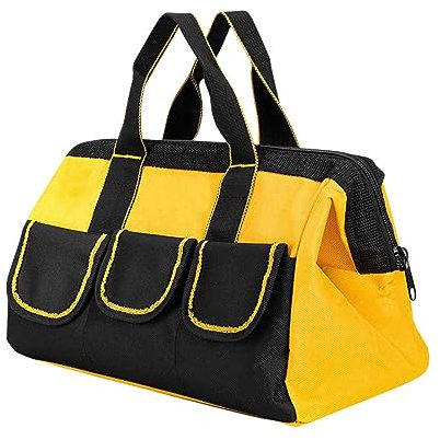 Borsa per attrezzi impermeabile, Borsa Porta Attrezzi Multifunzione, 600D Oxford, Impermeabile, Con Zip Flessibile, Borsa Porta Utensili, Resistente All'uso, Elettricista, Falegname
