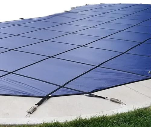 Pool Safty Cover, Schwimmbadabdeckung Rund Winter, Poolabdeckung Enges Netz, Sicherheitsabdeckung für Schwimmbäder, Sicherheitsabdeckung für eingelassenes Schwimmbad, blau,29ft/8.8m