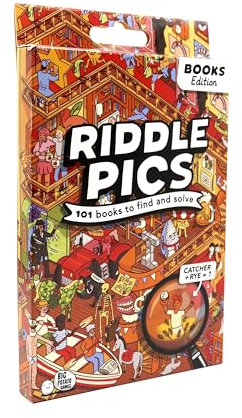 Big Potato Riddle Pics Chaos in der Bibliothek: Reise-Quizspiel in Buchausgabe, ideal für Familien, Erwachsene und Kinder, 101 Rätsel zum Finden und Lösen, Geschenke für Buchliebhaber