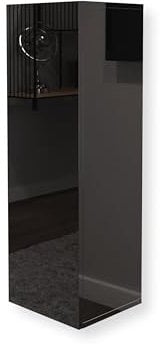 HAJDUK FURNITURE Seitenschrank Hängend 35x105x32 (B x H x T) cm Schwarz Hochglanz Wohnzimmer, Flur, Gaderobe, Wohnzimmerschrank Allzweckschrank Mehrzweckschrank Schrank Aufbewahrungsschrank