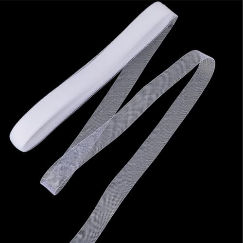 GORGECRAFT 25mm Breiter Weißer Polyester-Rosshaarzopf 21m Lang Steifer Zopfbesatz Rosshaar-Netzzopf Stäbchenbänder Für Heimwerker Näharbeiten Hochzeitskleider Partykleider Röcke Hüte Accessoires