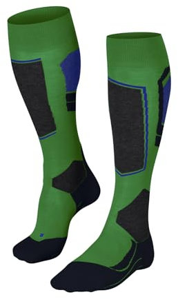 FALKE Herren Skisocken SK4 Advanced M Kh Wolle Funktionsmaterial warm dünn 1 Paar, Grün Grass Green 7014-O, 44-45