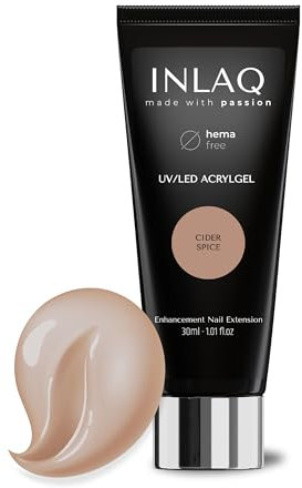 INLAQ Acrylgel Für Nagelverlängerung Cider Spice 30ml - Polygel Für Gelnägel - Nägel Extender Gel UV/LED - Building Acrylic Nagelgel - Poly Nagel Gel