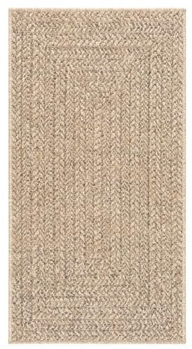 vidaXL Teppich, Teppich für Wohnzimmer Garten Balkon Terrasse, Bodenmatte Läufer Rechteckig, Balkonteppich Terrassenteppich, 100x200cm Jute-Optik Indoor Outdoor