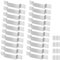 MAKTSAM 20 PCS 4 Inch Fence Post Brackets, Silver Fence Panels Clips,Fence Plate Fix Clips for Fence Post Support Fixing