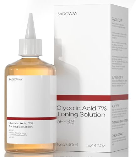 Glycolic acid toner: 8.1 fl oz glycolic acid, 7% peeling toner, glycolic acid toning solution for most skin types