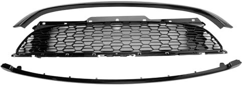 Artudatech griglia paraurti anteriore 3PCS Gloss Black Front Grill Grille Fit for Mini R55 R56 R57 R58 R59 Cooper S & JCW