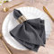 MLMW Graue Stoffservietten, Set mit 8 Leinenservietten, Baumwolle, waschbar, 40,6 x 40,6 cm, für Hochzeit, Party, Babyparty, Brautparty, Geburtstag, Tischdekorationen