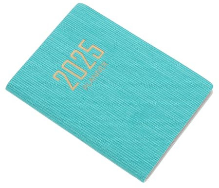 QWFVHJ Hübsches Notizbuch, personalisiertes Notizbuch, Zeitplan 2025, Haushaltsplaner, Organizer, Notizbuch, Wochenplaner, Taschenkalender, Tagesbuch 2025, monatlich(Multi)