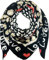 XL Dreieck Strickschal Herz Leopard Frühling Schal 100% Baumwolle Made in Italy Fashion Tuch Dreieckschal Stola Herbst Frühling Tuch Leo Love is Love Happy (Schwarz)