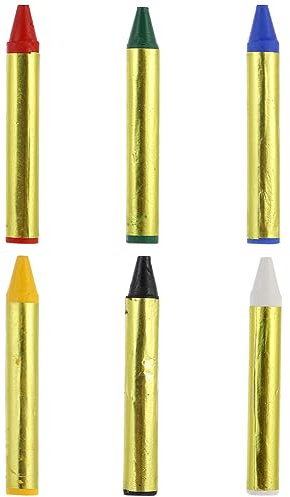KONTONTY 6st Stift Für Körperbemalung Wachsmalstifte Schminkstift Make-up-buntstifte Für Körperbemalung Gesichtsbemalungsset Wasserlösliches Farbpigment