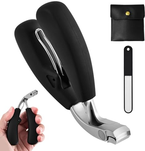 1 Pcs Heavy Duty Fingernail Clippers,Stainless Steel Finger Nail Clipper. | Angled Head Nail Clippers,Keep Fingernails and Toenails Impeccably Manicured,Suitable for Thick Fingernail&Toenail Men Women.