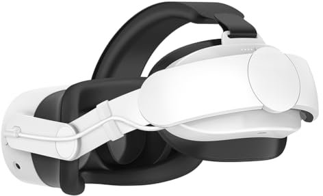 Fiorky Adjustable Head Strap with 6000mAh Battery Replacement Head Strap Extend VR Playtime Head Strap Enhanced Support and Balance VR Accessories Strap for Mta Quest 3S/for Mta Quest 3 VR