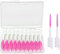 120 brosses interdentaires roses, brosses dentaires en silicone, cure-dents, bâtonnets de fil dentaire roses portables, cure-dents, bâtonnets de fil dentaire pour le nettoyage des appareils dentaires.