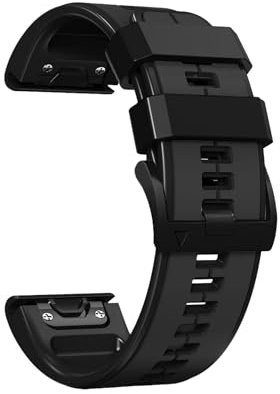BRART Per Garmin Fēnix/Epix/Quatix/serie MARQ/serie Descent/serie D2/Enduro/Tactix, cinturino di ricambio impermeabile morbido e traspirante in silicone per cinturino QuickFit da 22 mm(Black Grey,Quic